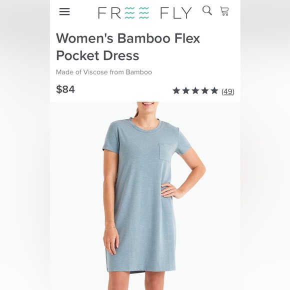 Free fly women’s bamboo flex pocket dress size L - Picture 1 of 7